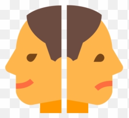 Bipolar Disorder Icon - Transparent Background Emoji