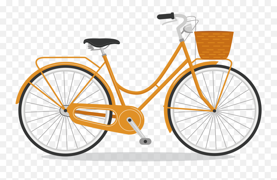 Orange Bicycle Transparent Png - Lady Bicycle Png Emoji,Bike Emoticon