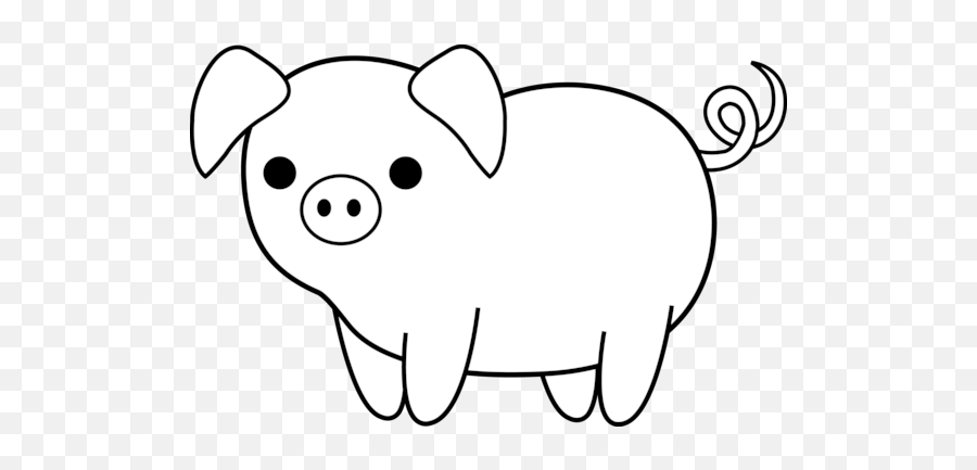 Pig Images Black And White Clipart - Black And White Pig Clip Art Emoji,Woman And Pig Emoji