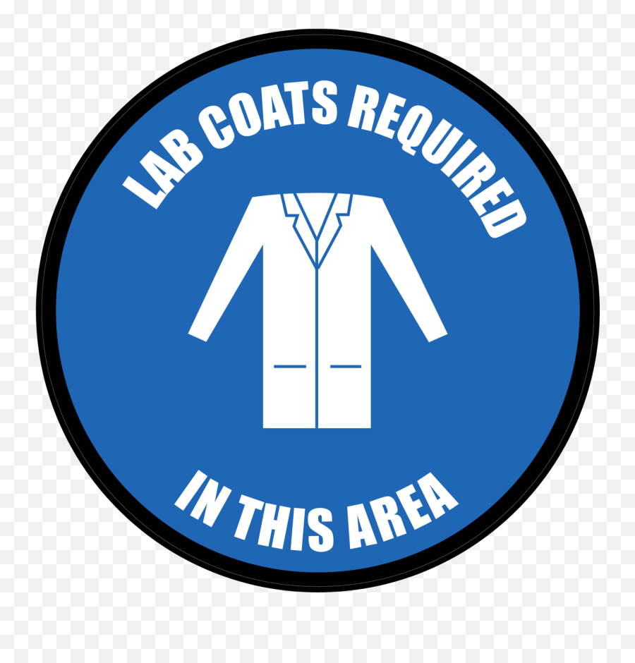 Lab Coats Required In This Area Floor Sign - Circle Emoji,69 Emoji Symbol