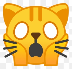 Weary Cat Emoji Clipart - Crying Cat Emoji Png,Gray Cat Emoji