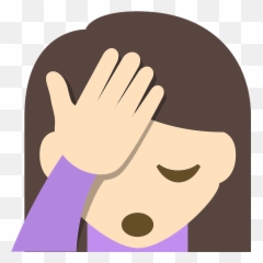 Person Facepalming Emoji Clipart - Person Facepalming Emoji,New Facepalm Emoji