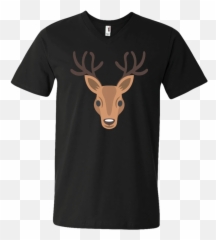 Deer Head Emoji Mens V - Gump Triko,Deer Emoji