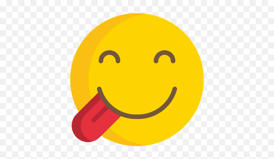 Face Savoring Food Emoji Icon Of Flat Style - Vector Graphics,Cracker Emoji