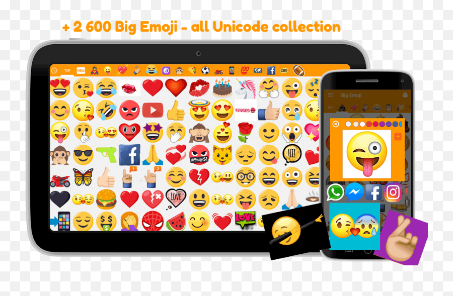 Download Big Emoji Large Emojis For All Chat Messengers - Smartphone,Pirate Flag Emoji