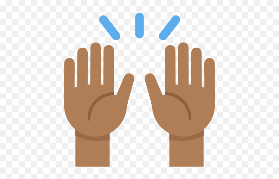Raising Hands Emoji With Medium - High Five Hands Clipart,Victory Hand Emoji
