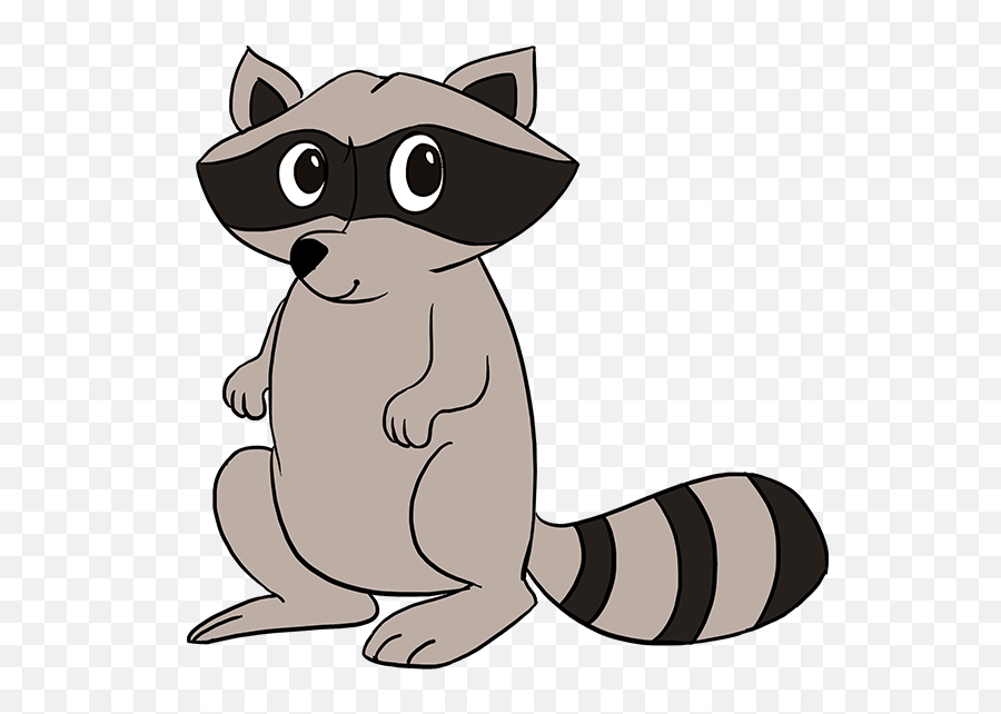 How To Draw A Raccoon - Step By Step Raccoon Easy Drawing Emoji,Raccoon Emoji