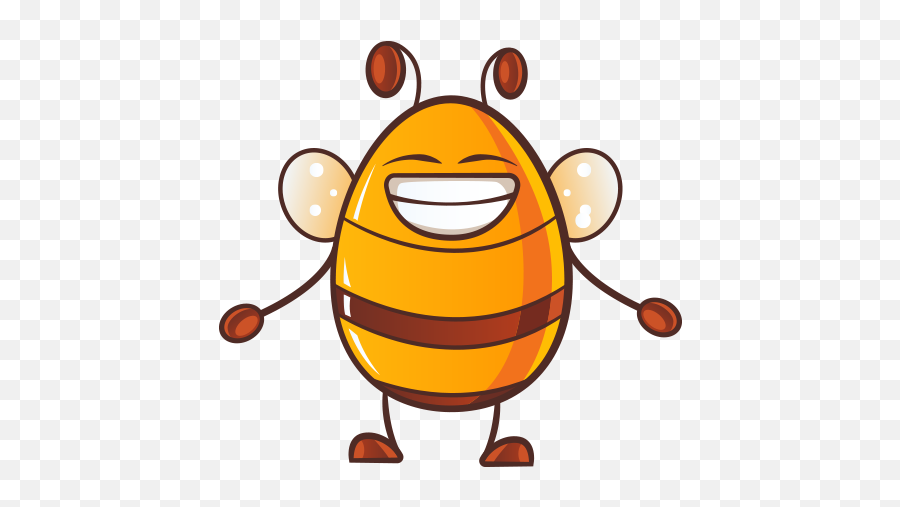 Wastickerapps - Laughing Bee Emoji,Bee Emoji Png