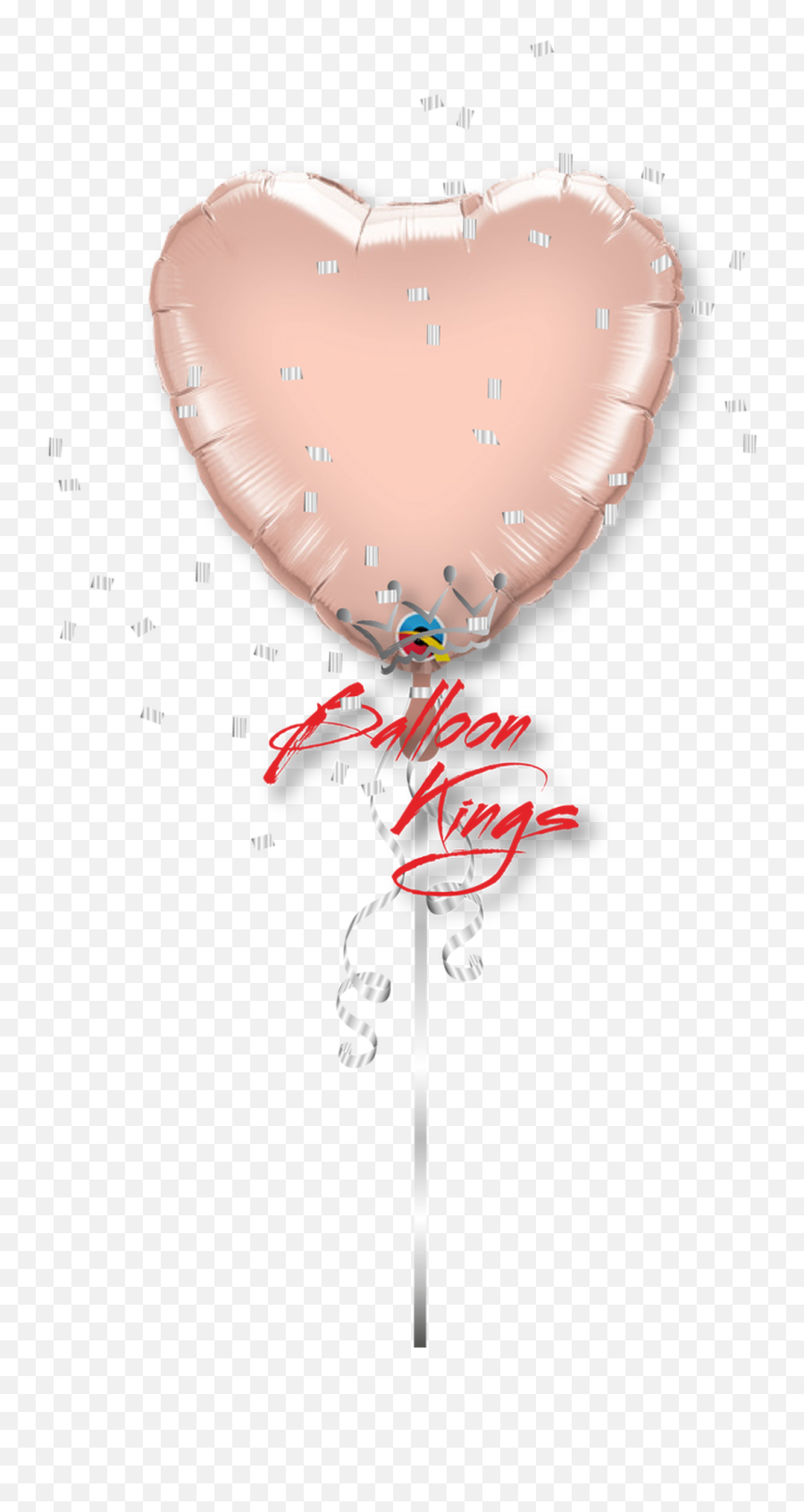 Rose Gold Heart - Pink Heart Balloon Transparent Emoji,Heart Emoji Balloon