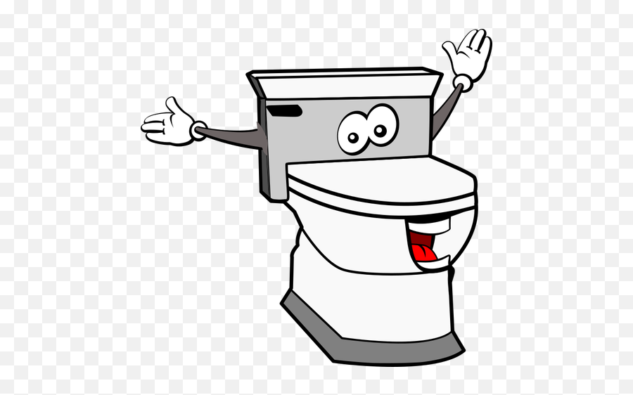 Talking Toilette - Cartoon Flush Toilet Clipart Emoji,Kawaii Emoticon