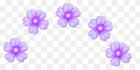 Flower Emoji Purple Cute Flowercrown Emojicrown Summer - Png