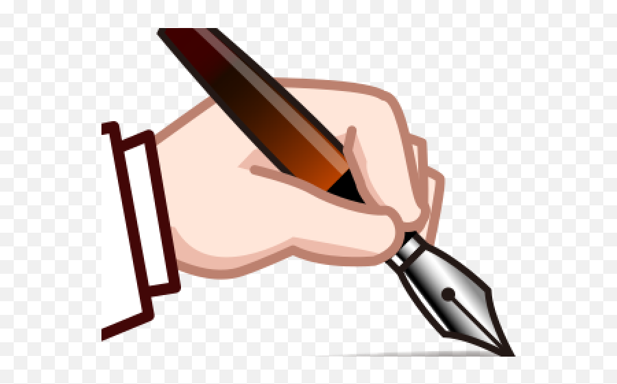 Hand Emoji Clipart Left Handed - Cartoon Left Hand Writing,Left Hand Emoji