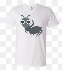 Waving Ant Emoji Mens V - Text Messaging,Ant Emoji