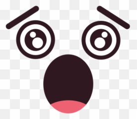 Simple Scared Emoticon Face - Png Emoji