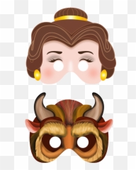 Beast Mask Printable Clipart - Face On Beauty And The Emoji