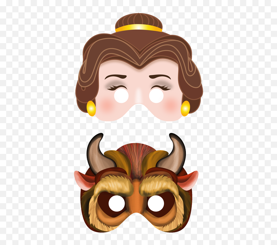 Beast Mask Printable Clipart - Beast Face On Beauty And The Beast Emoji,Emoji Mask Print Out