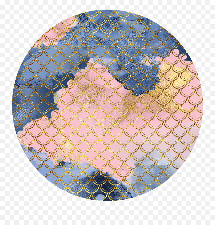 Scales Scale Geometric Circle Mermaid Ftestickers Gold - Circle Emoji,Scales Emoji