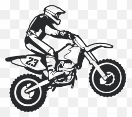Transparent Background Dirt Bike Clipart - Silhouette Svg Emoji