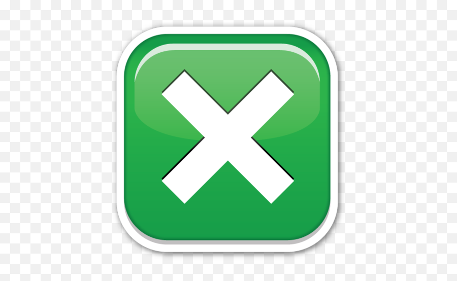 Negative Squared Cross Mark - Whatsapp Symbless Emoji,Emoji Cross