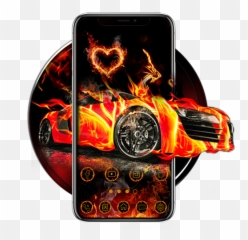 Download Flaming Car Sports Launcher Theme Live Wallpapers - Neon Fire Cool Cars Emoji