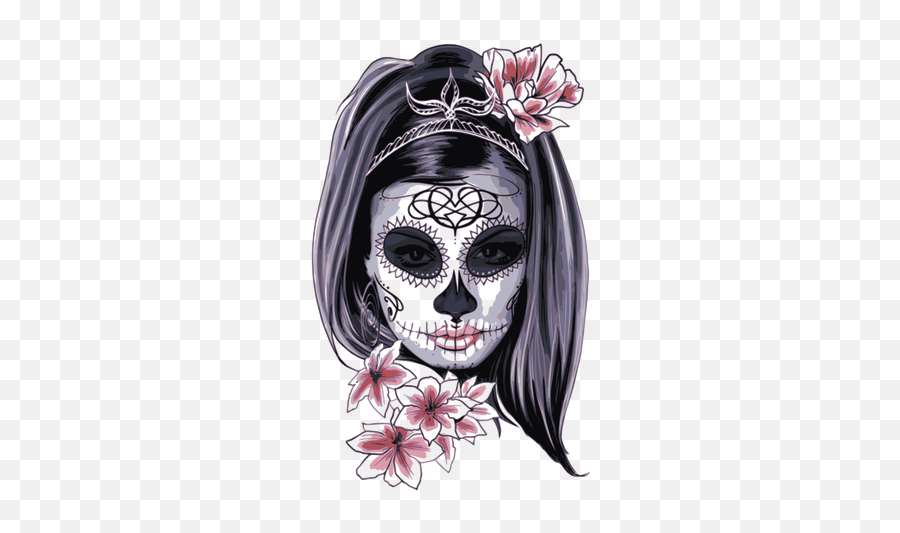 Skeleton Woman - Halloween Sugar Skull Drawings Emoji,Grim Reaper Emoji