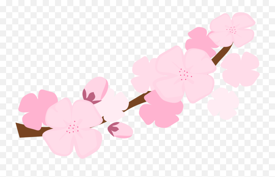 872 Cherry Blossom Free Clipart - Sakura Flowers Clipart Png Emoji,Cherry Blossom Emoji