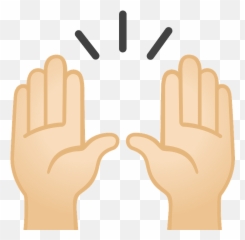 Raising Hands Emoji Clipart - Maos