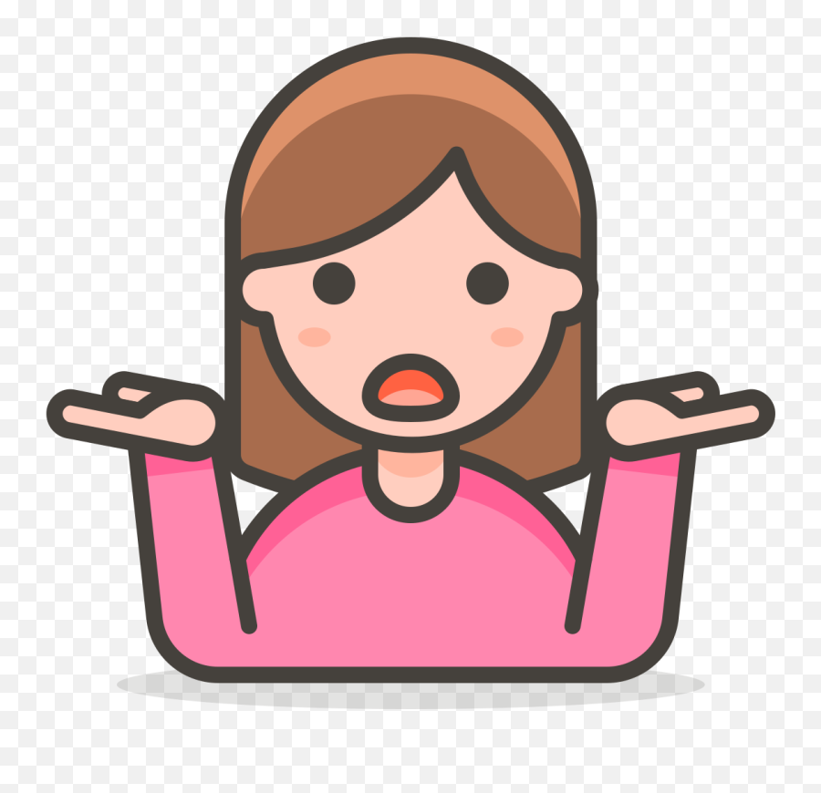 249 - Raising 2 Hands Cartoon Emoji,Shrug Emoji Transparent