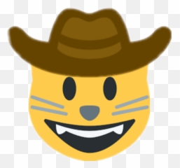 Yeaghehe - Cat Emoji With Cowboy Hat