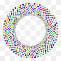 Hearts In A Vortex - Circles Colorful Emoji,Music Note Emoji