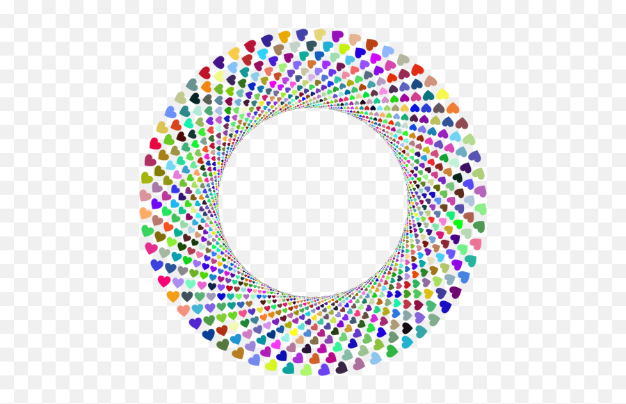 Hearts In A Vortex - Circles Colorful Emoji,Music Note Emoji