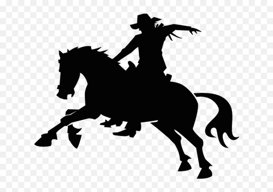 Cowboy Vector Graphics Rodeo Silhouette Image - Silhouette Cowboy Riding Horse Vector Emoji,Rodeo Emojis