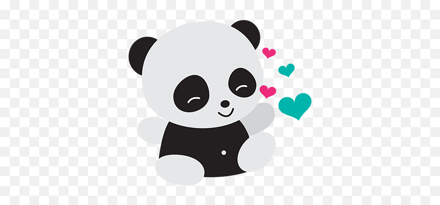 Loving Baby Panda Sticker - Cartoon Panda Images Hd Emoji,Emoji Stickers For Wall