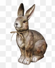 Hare Figure Ceramic - Domestic Rabbit Emoji