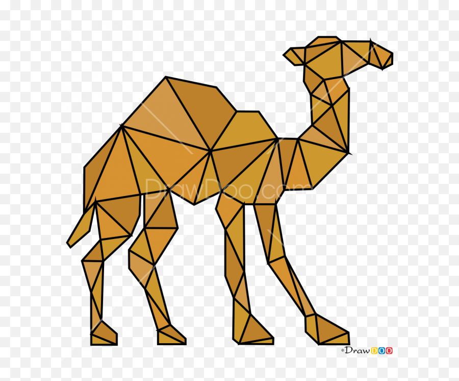 How To Draw Camel Geometric Animals - Animal Geometry Drawing Emoji,Camel Emoji