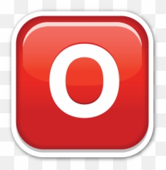 Negative Squared Latin Capital Letter O - Emoji Stickers Letters