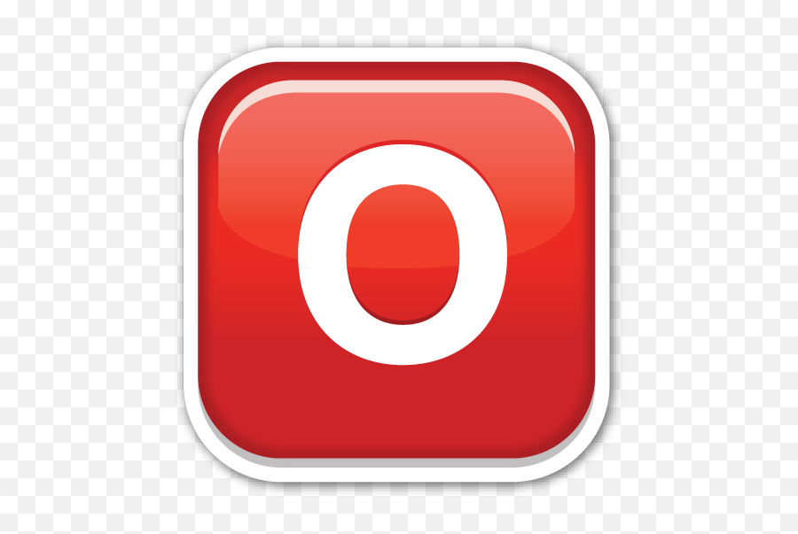 Negative Squared Latin Capital Letter O - Emoji Stickers Letters,Emoticons O