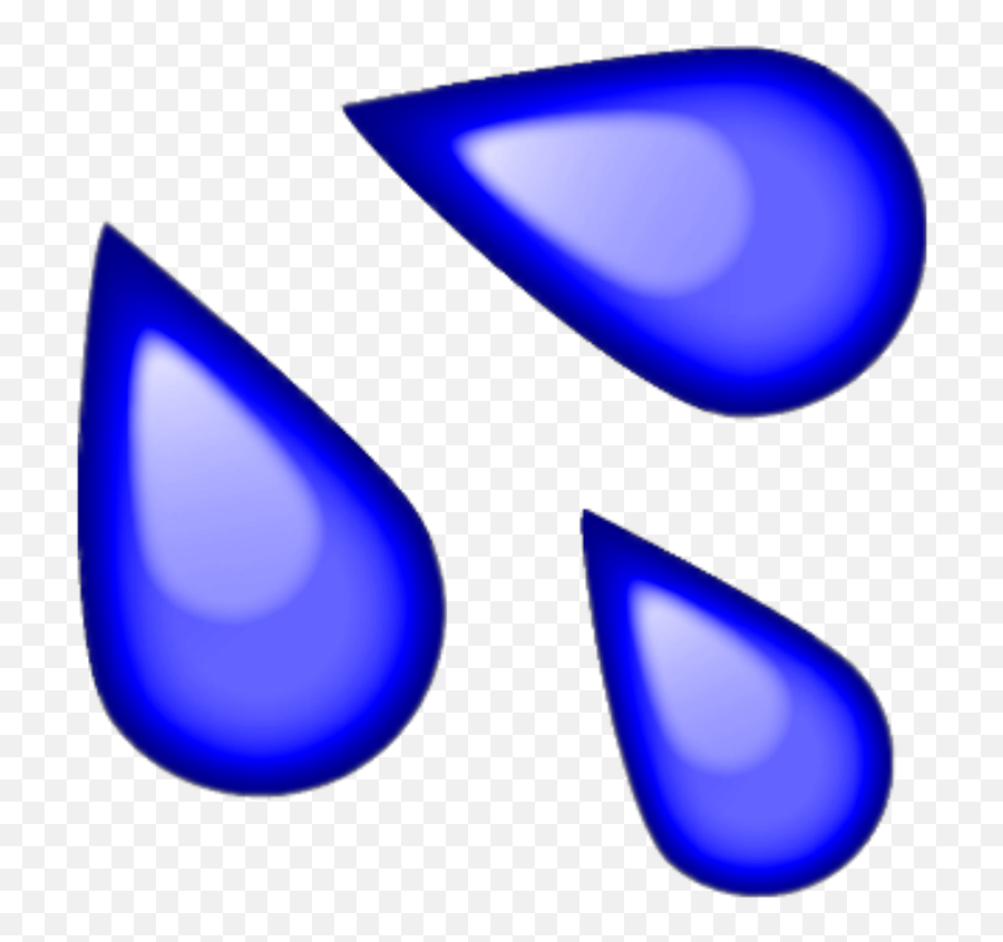 Blue Water Sweat Emoji Blueemoji - Water Emoji,Sweat Emoji Text
