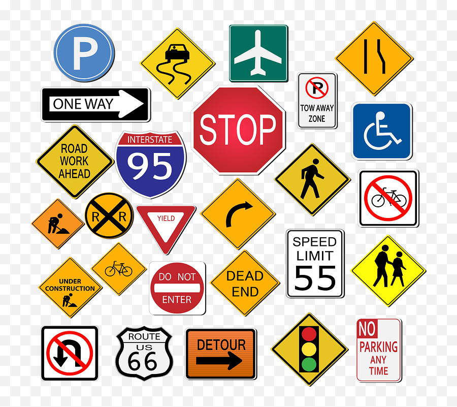 Street Signs Stop Highway Sign - Hollywood Walk Of Fame Emoji,Traffic Light Caution Sign Emoji
