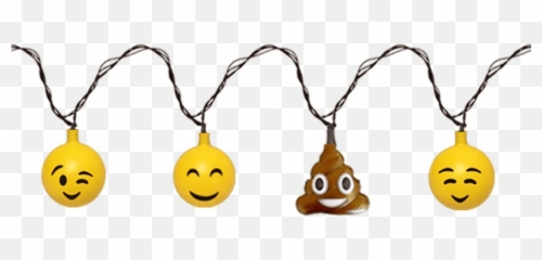 Piece Solar Led String Light Set - Locket Emoji