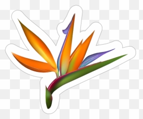 Sweet Bird of Paradise Flower Sticker - Of Emoji