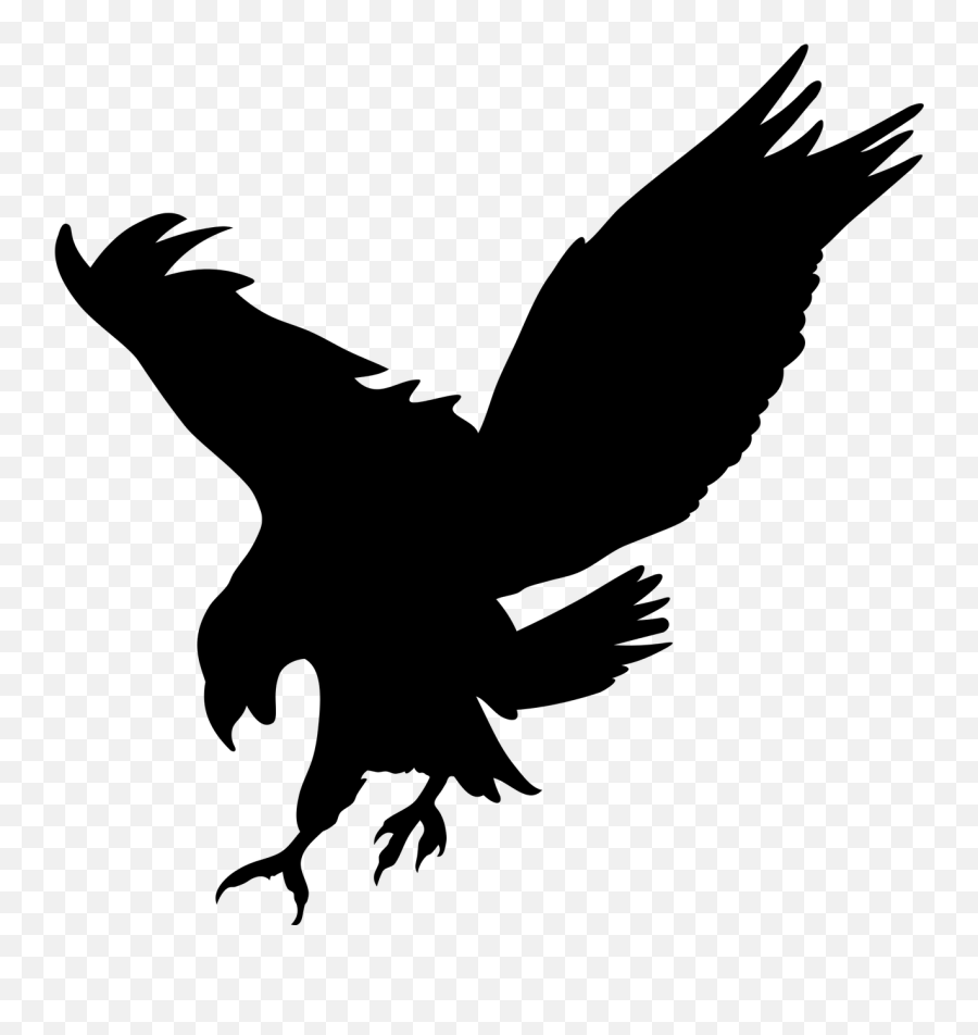 No Background The Silhouette Bird Eagle Black - Transparent Background Eagle Clipart Emoji,Grim Reaper Emoji