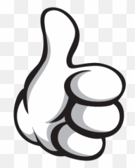 Thumbs Up Laptop Sticker - Manos De Mickey Pulgar Emoji