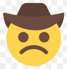 Triste - Iconos gratis de emoticonos Emoji Enamorado Sombrero Vaquero