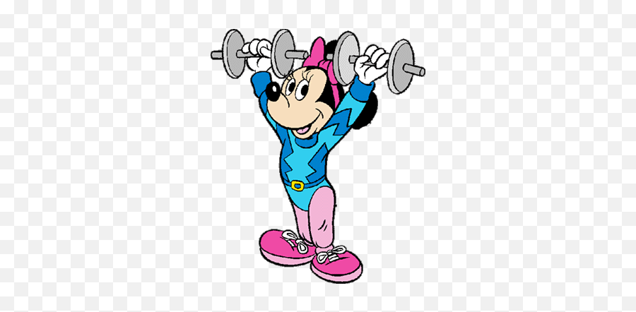 Minnie Weights Minnie Mouse Pictures Mickey Mouse - Minnie Mouse Lifting Weights Emoji,Weightlifting Emoji