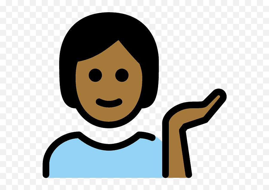 Person Tipping Hand Emoji Clipart Free Download Transparent - Emoji,Person Emojis