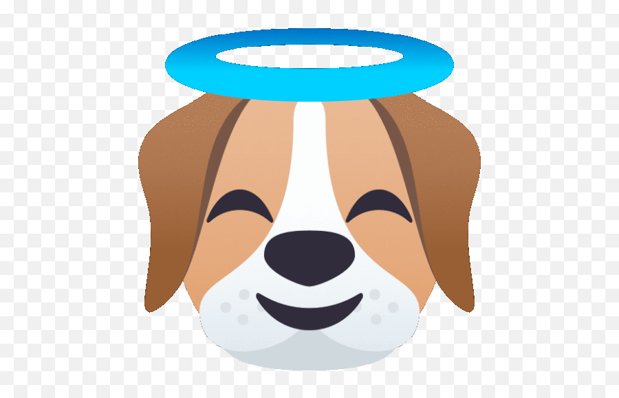 Angel Dog Gif - Angel Dog Joypixels Discover U0026 Share Gifs Happy Emoji,Dog Emoji Facebook