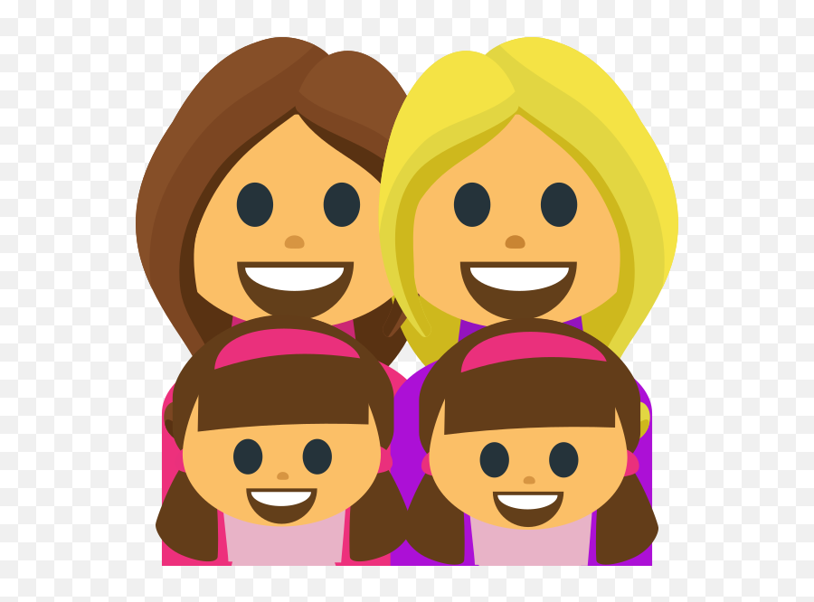 Emojione1 1f469 - Family Emoji Man Woman Girl Girl,Emoji Editor