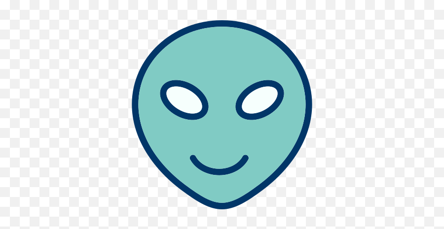 Alien Emoticon Face Smiley Free Icon - Smiley Emoji,Alien Emoticon