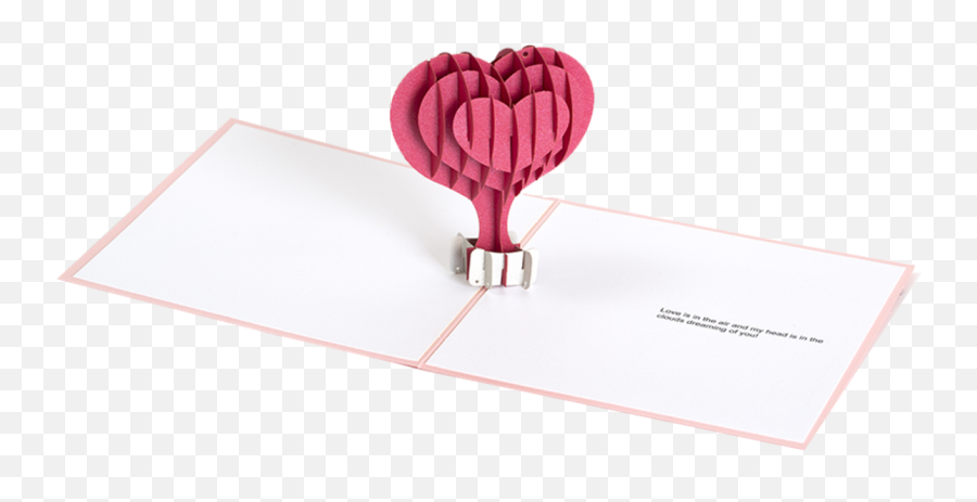 Heart Balloon Love Pop Up Card - Heart Emoji,Heart Emoji Balloon